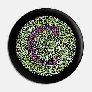 “C” Eye Test Letter Circle Pin