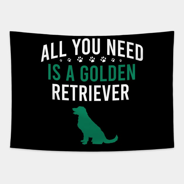 All you need is a golden retriever Tapestry by cypryanus