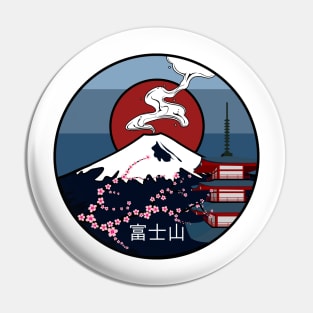 Fuji Volcano Japan Mount Fuji Chureito Pagoda Cherry Blossoms Land Of The Rising Sun Pin