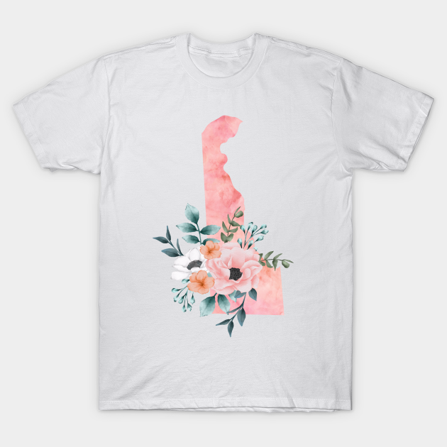 Discover Delaware Floral - Delaware State - T-Shirt