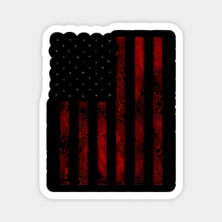 American Flag Retro Magnet