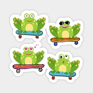 Frog on Skateboard Magnet