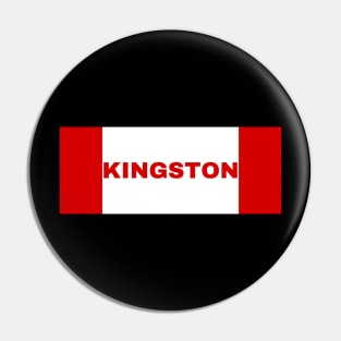 Kingston City in Canadian Flag Colors Pin