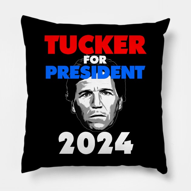 Tucker Carlson For President Pillow by AltrusianGrace