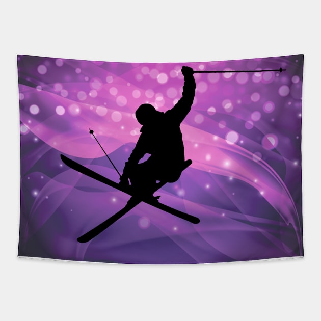 Ski Jump Tapestry by esskay1000