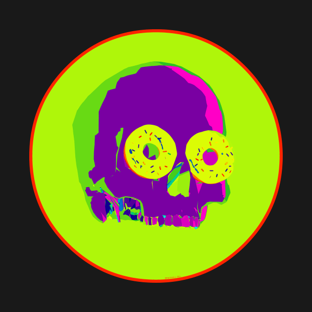 Psychedelic Donut Skull by RyanJGillDesigns