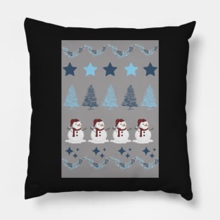 Fair isle Snowman - Christmas Pillow