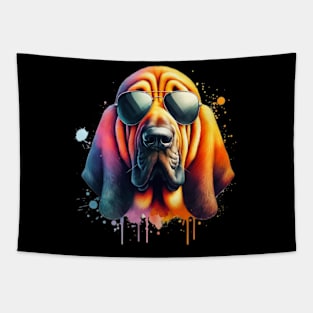 Cool Bloodhound Dog Tapestry