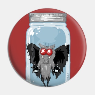 Mason Jar Mothman by Ronkytonk Pin