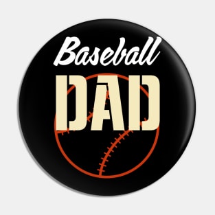 Baseball Dad for Men Boys Kid Happy Fathers Day Pin