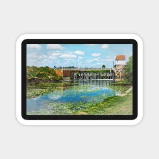 Abbey Mill Weir At Tewkesbury Magnet