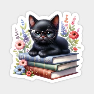 Bombay Cat And Books Magnet