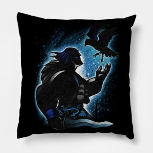 Man With Bird 90s Pillow