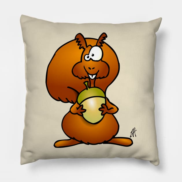 Squirrel Pillow by Cardvibes