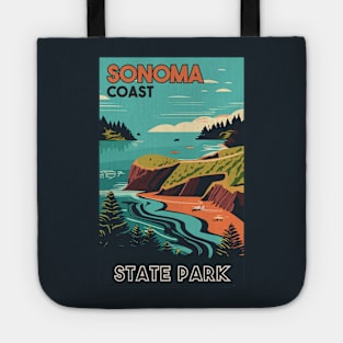 A Vintage Travel Art of the Sonoma Coast State Park - California - US Tote