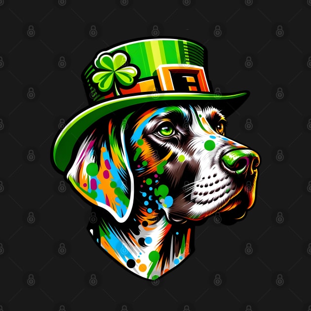 Lively German Shorthaired Pointer Enjoys Saint Patrick's Day by ArtRUs