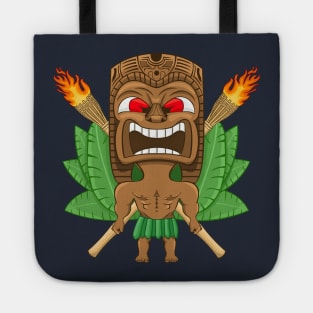 Angry Hawaiian Tiki Totem Tote