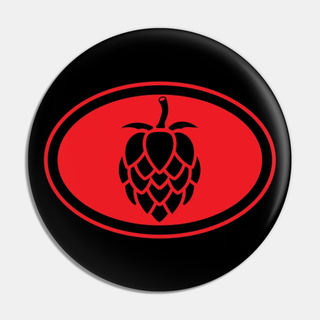 The Beer Hops (red) Pin by dkdesigns27