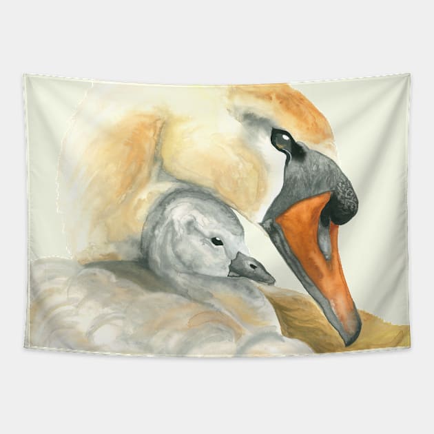swan nursery Tapestry by Nora_Seoudi