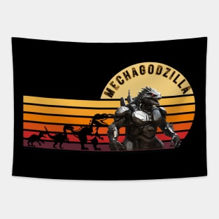 MechaGodzilla-Retro Vintage-Dinosaur Evolution gift Tapestry