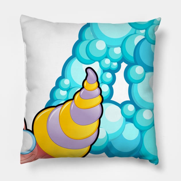 Letter A Fishy Bubbly Alphabet Pillow by PosterpartyCo