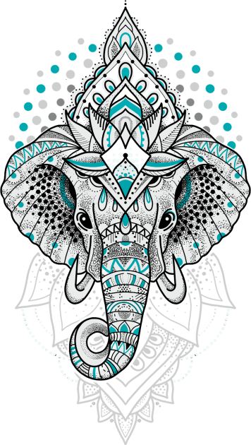 Lotus Elephant Kids T-Shirt by louddoodle