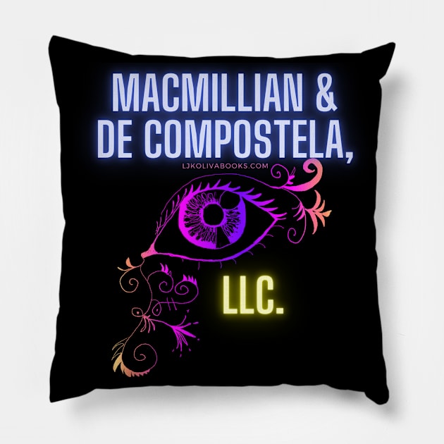 MacMillian & deCompostela, LLC. Pillow by LJK Oliva Books