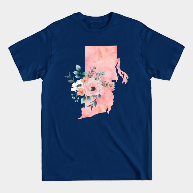 Disover Rhode Island Floral - Rhode Island - T-Shirt