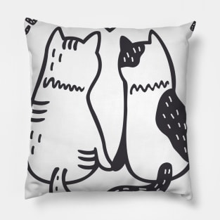 happy valentine's day cat lovers All You Need Is Love Pillow