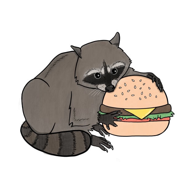 Burger Raccoon by astonishingemma