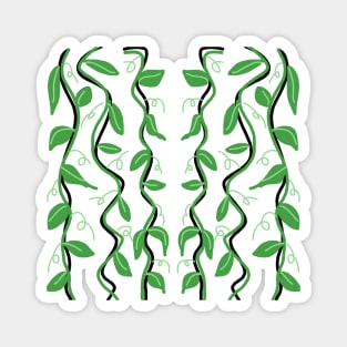 Green Leaves With Twirls Magnet