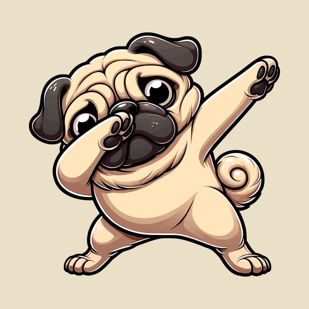 Dabbing Pug Funny by Nessanya