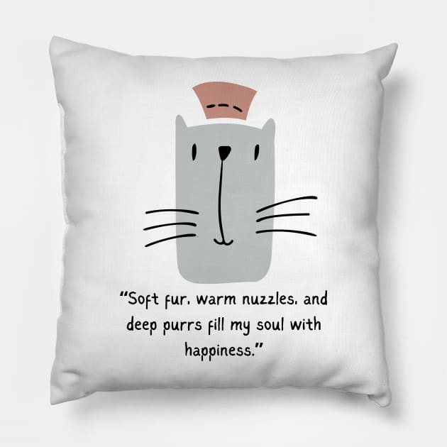 Kitty Cat SOFT FUR/ Cute Kitty Cat Quote Pillow by Rightshirt