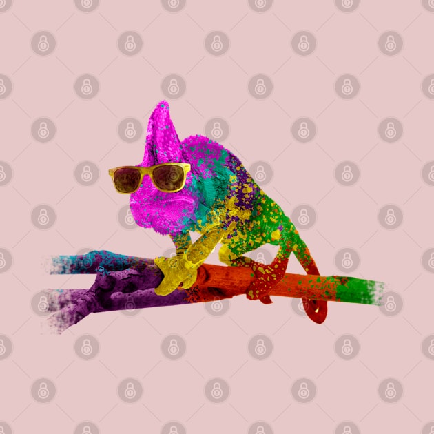 Funny Chameleon by Happy Art Designs