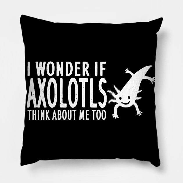 greedy axolotl saying girl love animal Pillow by FindYourFavouriteDesign