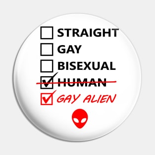 Gay Alien Pin