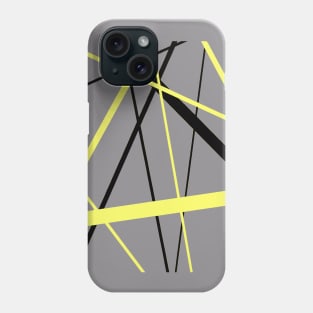 Criss Crossed Lemon Yellow and Black Stripes Phone Case