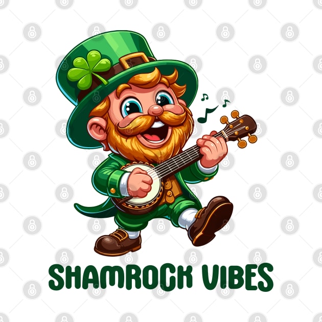 Shamrock Vibes Shirt - Music Lover - St Patrick's Day by Stylish Dzign