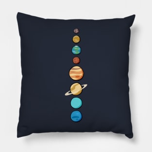 Cartoon Planets of the Solar System Pillow