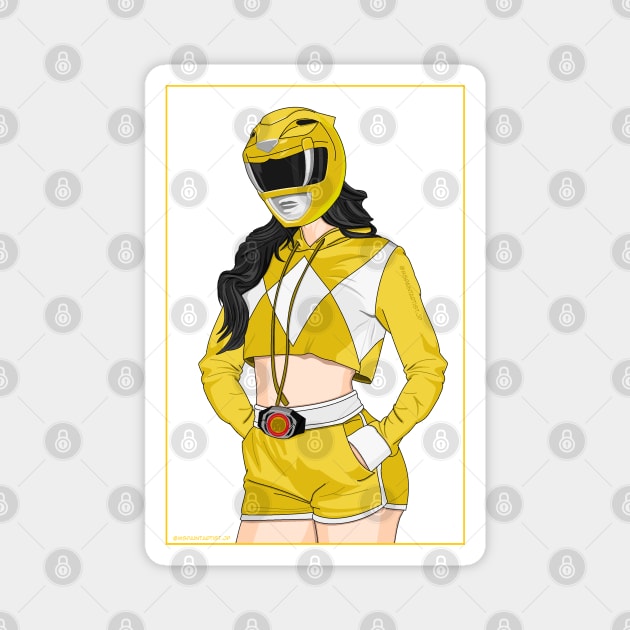 Yellow Ranger Casual Style Magnet by Zapt Art