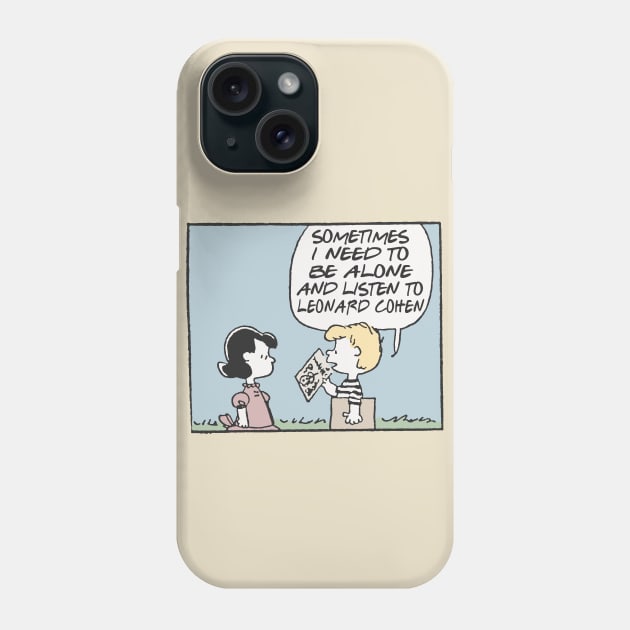 Leonard Cohen / Vinyl Obsessive Comic / Fan Art Design Phone Case by DankFutura