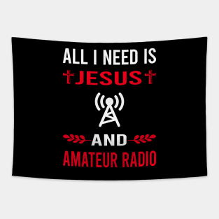 I Need Jesus And Amateur Radio Ham Radio Tapestry