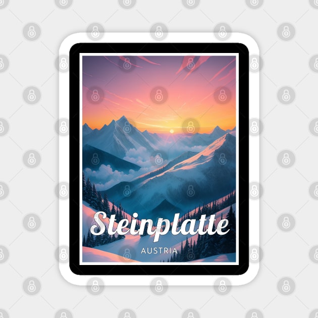 Steinplatte ski - Austria Magnet by UbunTo