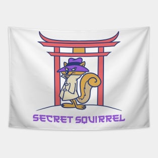 Secret Squirrel Retro Japanese Tapestry