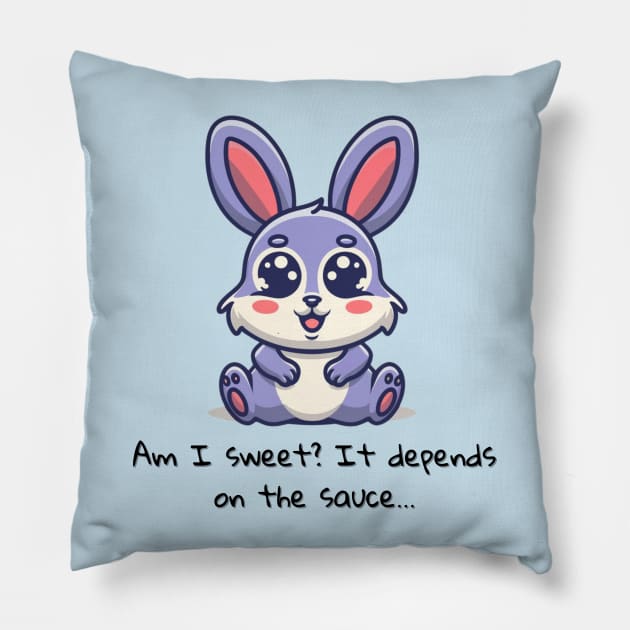 Sweet bunny Pillow by DreamingWhimsy