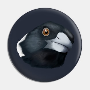 Magpie Face Pin