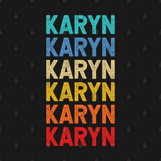 Karyn Name Vintage Retro Custom Gift Named Karyn by CoolDesignsDz