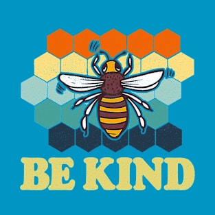 Bee Kind Bee and Honeycomb Design T-Shirt