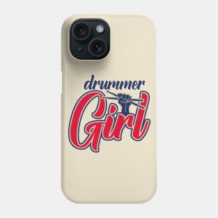 Drummer Girl Retro Phone Case