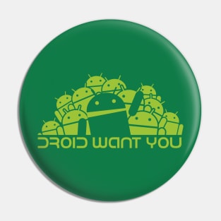 Droid Group want You (green) Pin